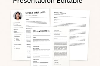 diseñare tu curriculum moderno y editable en canva mas carta profesional