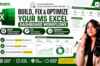 build, fix, and optimize your ms excel  dashboard workflows