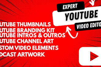 design captivating youtube banner, video thumbnail, and twitch banner