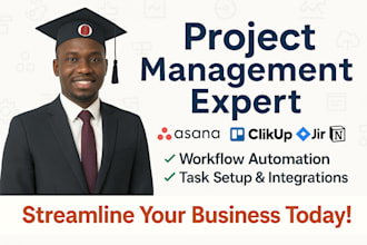 setup project management for trello, asana, jira, clickup crm, automation