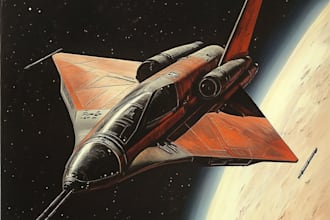 design a spaceship sci fi illustration