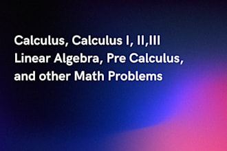 solve problem of calculus and linear algebra