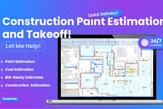 provide accurate paint and flooring material takeoff and cost estimation