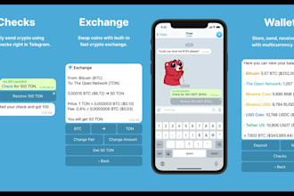 build telegram shopping bot, payment bot, wallet tracker bot, ecommerce bot