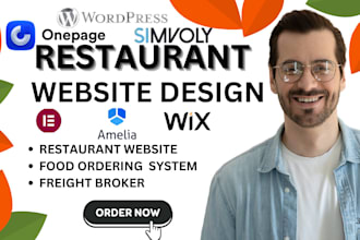 build restaurant website wix studio simvoly onepage io logistics landing page