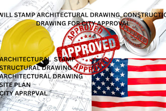 stamp, seal, and review house plans, architectural drawings, structural design