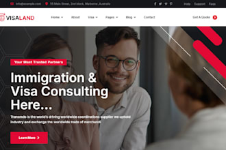 design immigration website immigration landing page visa consultancy website