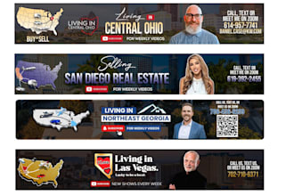 design stylish youtube channel art cover header
