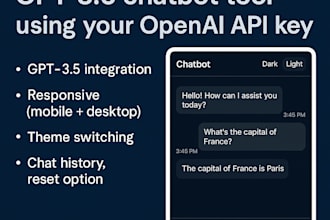 build a custom gpt chatbot tool using your openai API key for web and mobile