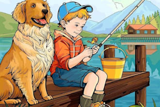 do childrens story book illustration, children book, children picture book