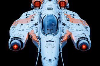 make best sci fi art spaceship or any vehicle design for you