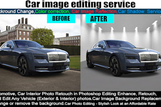 do car photo editing and automotive image background remove