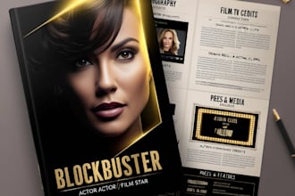design a professional electronic press kit for artists and businesses