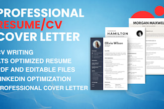 write your CV, cover letter, resume and upgrade your linkedin profile