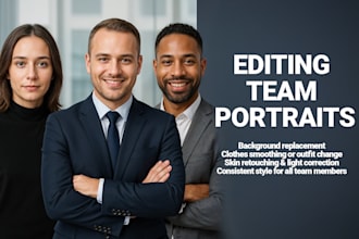 batch edit your team photos in consistent style