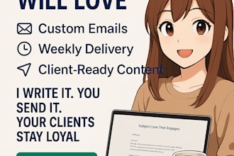 write client ready weekly emails your business can send out instantly