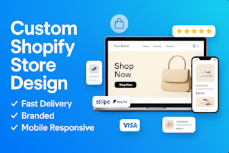 design a beautiful, custom shopify store with modern sections