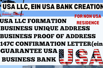 us llc registration for non US residents USA llc formation ein, itin US bank