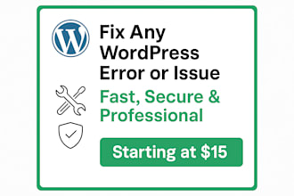 fix wordpress critical errors, bugs, and issues promptly