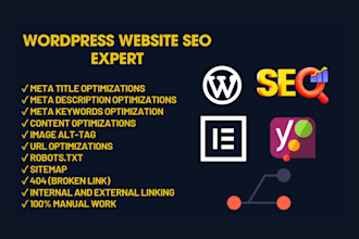 do yoast and on page SEO optimization for your wordpress website
