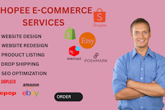 do SEO product listings on shoplazza, depop, daraz, poshmark, amazon, walmart