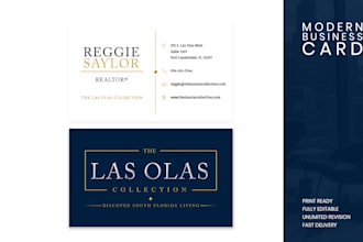 design a professional modern print ready business card