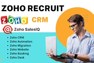 setup your zoho CRM, creator, people, recruit, books, desk, salesiq
