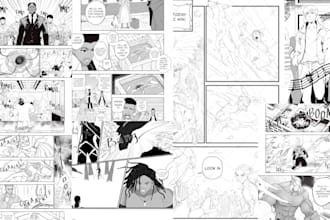 draw anime manga page comic strip manga panel manga storyboard comic book art