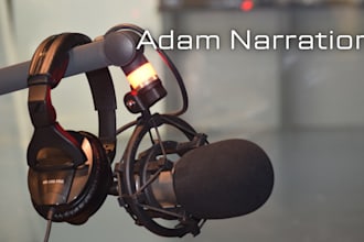 record a voice over in english, french or arabic