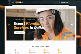 build plumbing, roofing, electrical, renovation, cleaning company website bakery