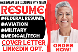 write usajobs federal resume for aviation, military, medical, IT, tech and sales