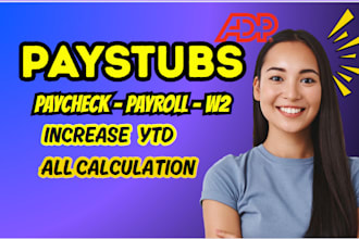 do urgent adp self employee paystub , w2, checkstub