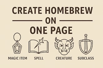 create custom dungeons and dragons 5e homebrew content