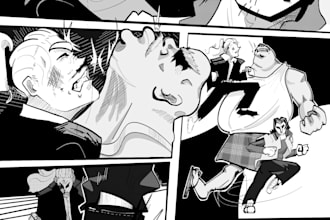 draw comic and manga pages for you