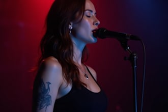 be your female vocal, hard rock singer, metal singer, edm, rap song
