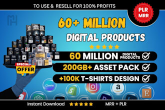 give you 60 million premium digital products with resell rights