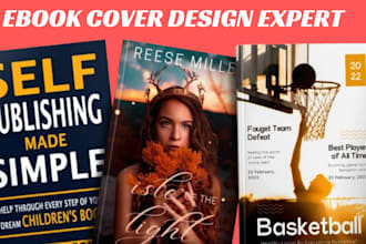 do book cover and ebook cover design, book interior with free 3d mockup