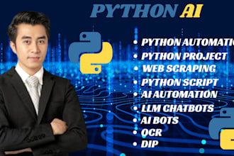 build custom python automation script, ai bot, and ddata scraping tools