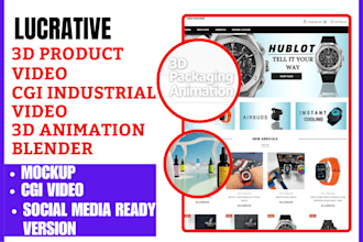 do 3d product animation video cgi industrial video 3d animation blender mockuphd