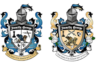 create an original a badge, emblem, family crest logo