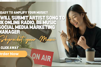 submit artist song to 3k online radio, be music social media marketing manager