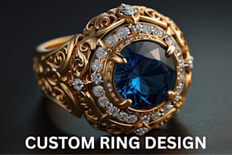design realistic 3d jewelry models  using blender and zbrush for rendering