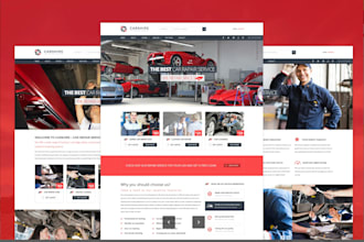 design booking mechanic website auto repair website car part, car repair website