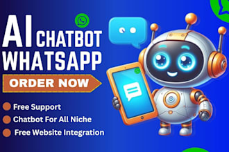 develop whatsapp chatbot, ai voice agent, ai chatbot with dialogflow twilio api