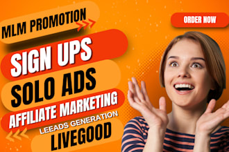 provide converting MLM leads, MLM promotion, affiliate link website promotion