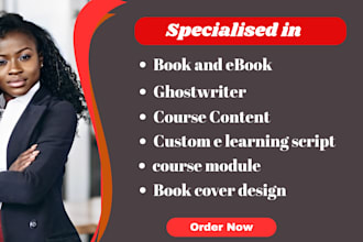 ghostwrite ebooks and create elearning course content