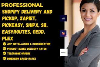 setup shopify delivery and pickup zapiet pickeasy shipx sb easyroutes cedd plex