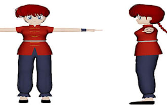 create a custom vrchat avatar or  3d anime model  for vrc, vtubing, PC or quest
