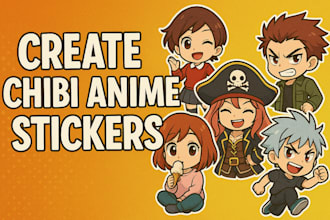 draw custom anime chibi sticker design for you