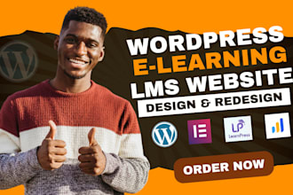 design wordpress elearning lms website learnpress website learndash tutor lms